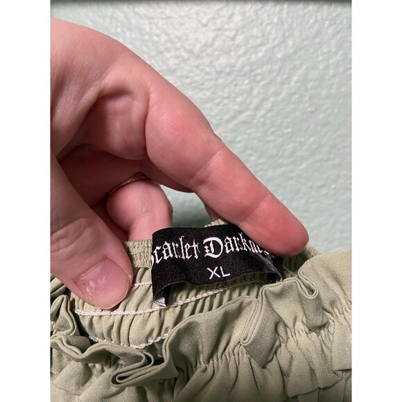 Scarlett Darkness Women's Sage Light Green Ruffle‎ Dress Size XL - Picture 6 of 9